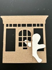 Storefront Die Cuts * Set of 12 * Black, White or Kraft Cardstock * Fun Design!