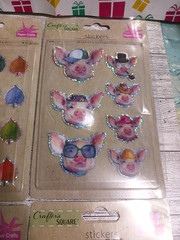 Stickers. 6 packs 3-D pop up stickers. stars, arrows, pigs, rabbits, koala bears