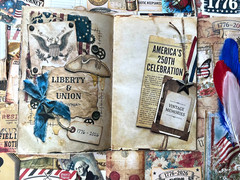 250pcs AMERICA 250 USA JUNK JOURNAL-SCRAPBOOK KIT W/JOURNAL – AUTHENTIC EPHEMERA