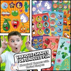 68 Sheets Colorful Scented Scratch & Sniff Stickers with 17 Food & Floral Scents