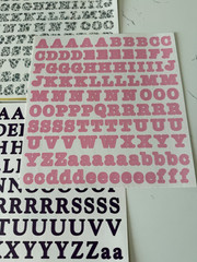 Creative Memories ABC/123 12×12″ Sticker Sheets ~ Misc Colors ~ 3/4″ You Choose