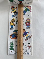 Me & My Big Ideas Winter Kids Sticker ROLL Scrapbook Stickers Snowman Snow Ski