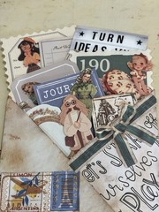 Handmade scrapbooking mixed lot vintage travel flower ticket paper ephemera