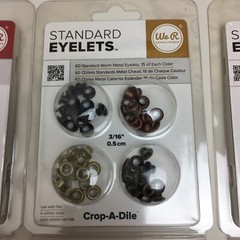 Lot of We R Memory Keepers Standard Eyelets for Scrapbooking, Yellow, Grey, More
