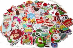Christmas Xmas Holiday Card Envelope Seal Stickers Decor Gift Wrap 100 Pcs/Set