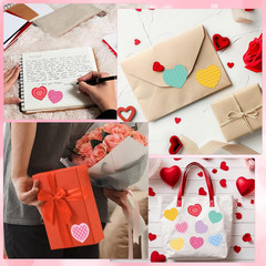 500 PCS Heart Stickers Roll, 8 Colors Self-Adhesive Writable Heart Labels Easter