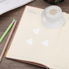500Pcs White Heart Stickers 1 Inch Self-Adhesive Stickers Coding Label for DIY C