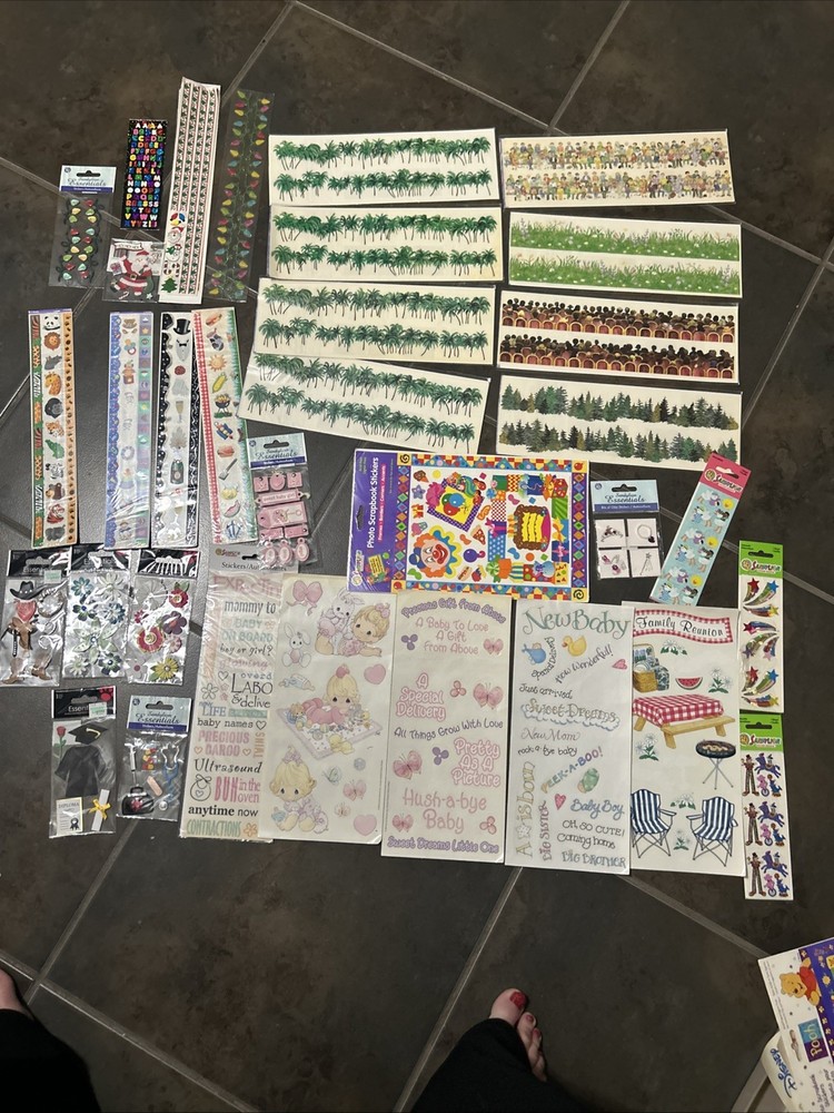 VTG Sticker Lot Sandylion Mix Sealed (18) Rest Loose Etc 90s-mod See Photos