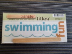 MY MINDS EYE Swimming Fun Rub On Transfer Titles Travel Vacation Summertime
