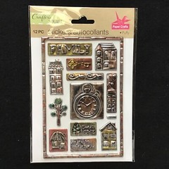 Crafters Square Family Puffy Stickers Vintage Look Sticker St-249