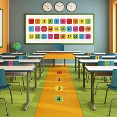 36 Pcs Line up Spots for Classroom Floor Educational Classroom Labels with Wr…