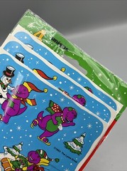 Barney Dinosaur Winter Stickers Party Favor *OPEN* 3 Sheets Only! VTG