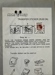 MICKEY & DONALD Rub-On Transfers(10pc)Disney•Cartoon •Snow White•Card Making•