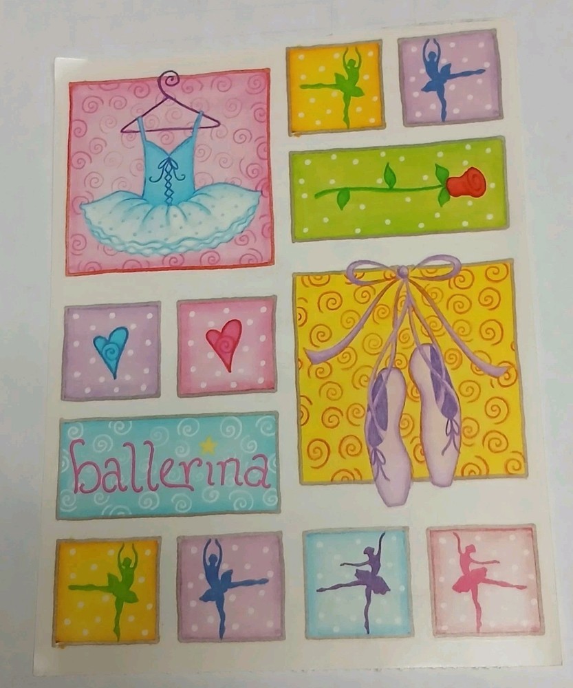 Vintage Sandy Russell DANCE 2004 Penny Black Sticker Sheet