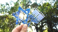 Pack of 2 – 3″ Jewish Star of David & Menorah Stickers VINYL STICKERS 3 inches