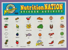 Vintage MELLO SMELLO Nutrition Nation STICKER Activity Sheet
