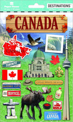 Travel Canada 2D Stickers, 3-Pack, Green