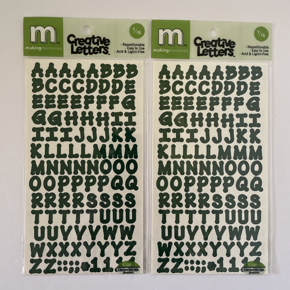 Making Memories Creative Letters Scrapbooking – 7/16″ Dot Forest Green