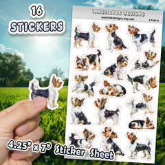 Biewer Terrier Dog Stickers for Journals, Scrapbooks, Planners, Glossy, Matte