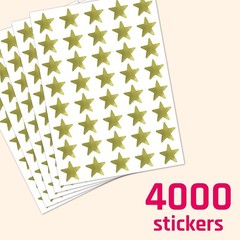 Adhesive Gold Foil Star Stickers – 4000 Pack, 0.6