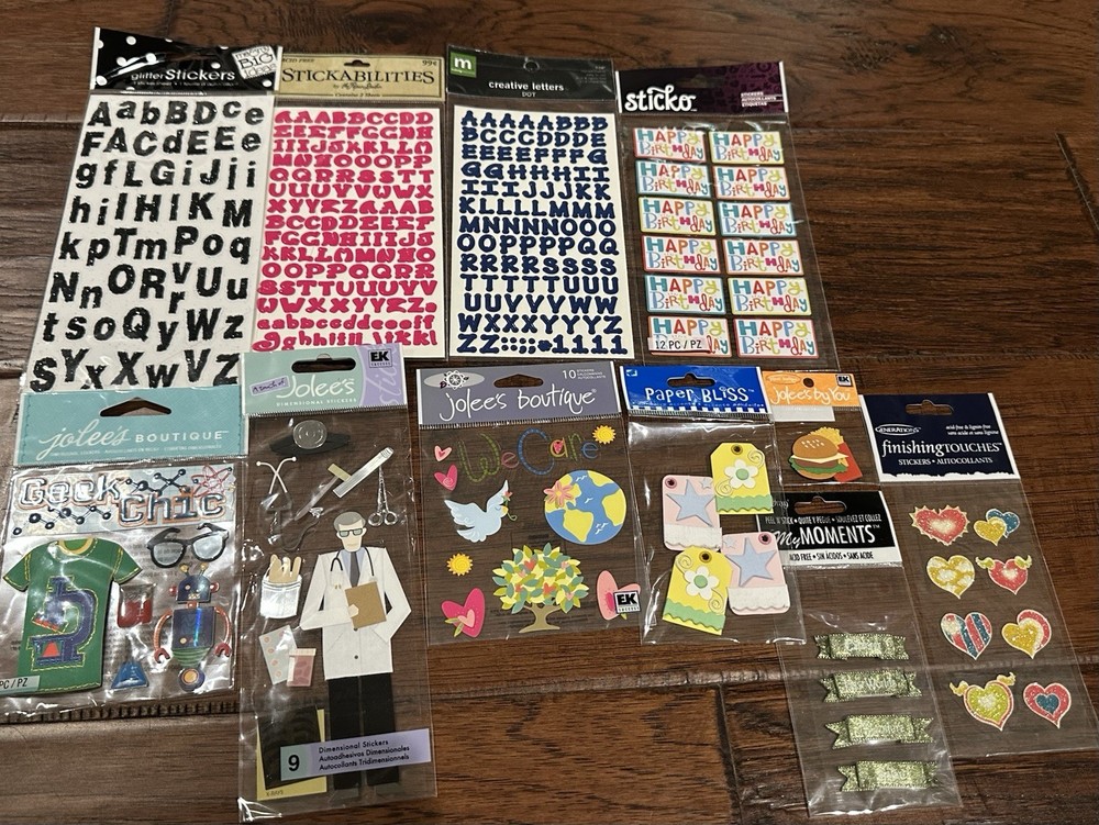 Lot Of 11 Vinatge Jolees’s Boutique Dimensional Travel Sports Doctor Stickers