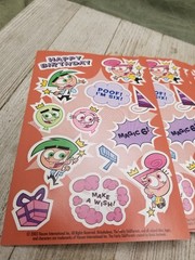Lot of 20 Vintage Fairly Odd Parents Stickers Sheets Nickelodeon Birthday