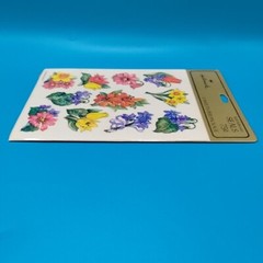 Vtg Hallmark Stickers Colorful Flowers Floral 4 Sheets New In Package 1979