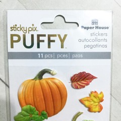 Pumpkin Stickers Scrapbook Embellishments Sticky Pix Puffy Fall Halloween