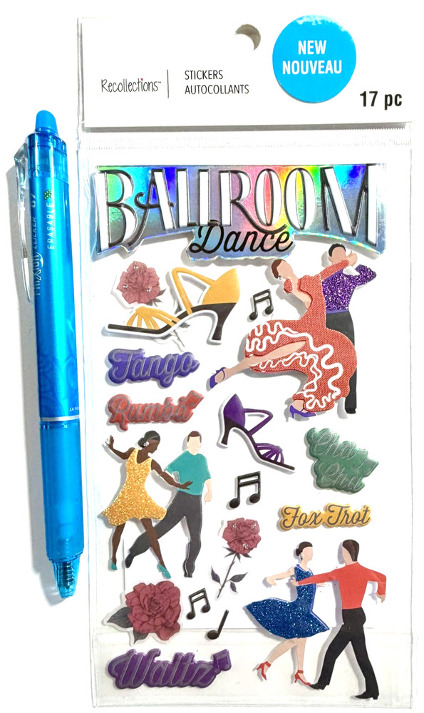Ballroom Dancing Stickers Scrapbooking Card Making Craft Recollections