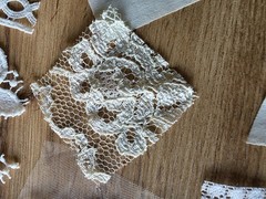 Fabric White Neutral Lace Trim Doily Slow Stitch Junk Journal 20pcs Hand cut
