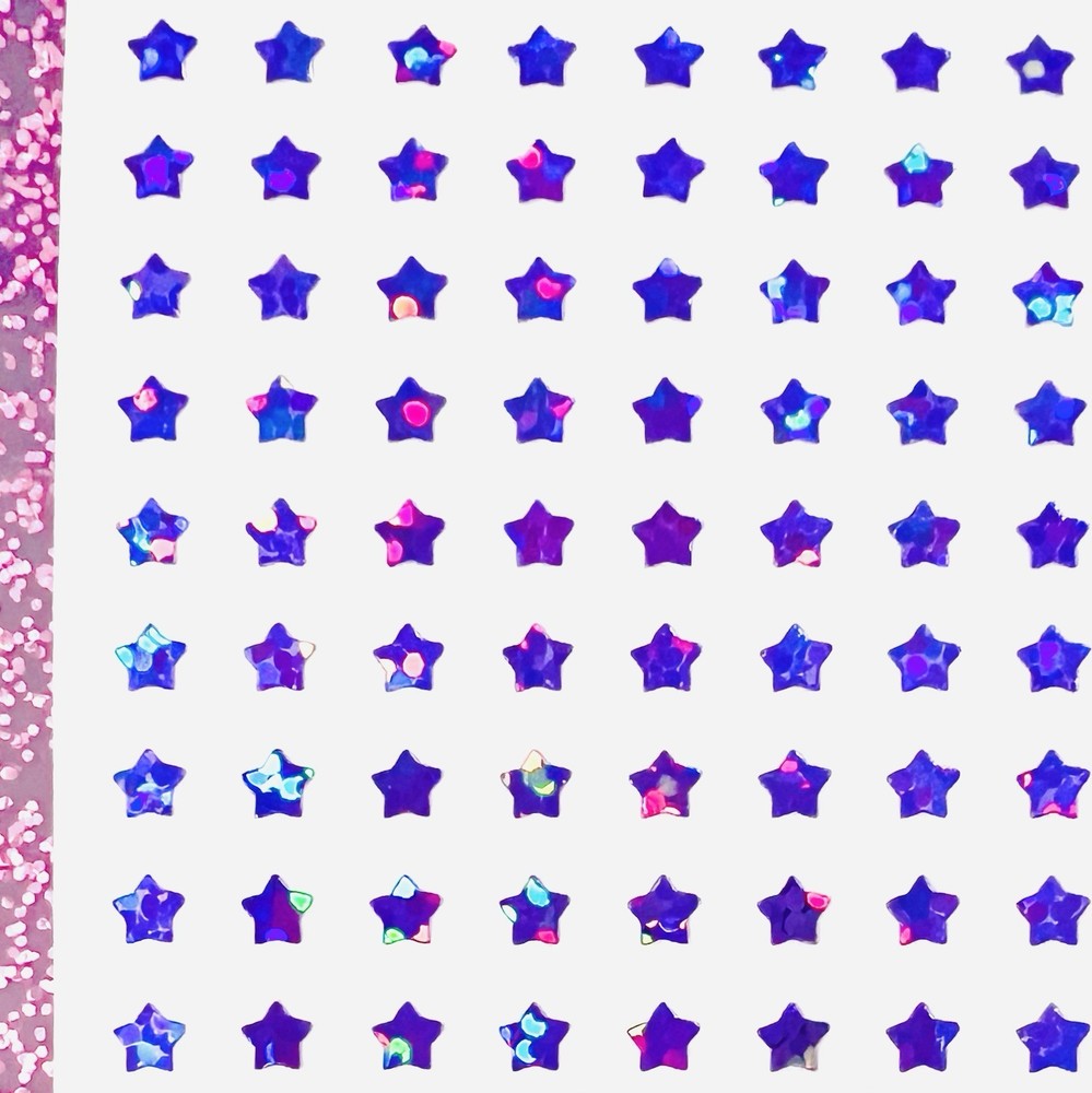 4mm Holographic Sparkle Star Stickers! – **VERY TINY!!!** – Choose a Color!