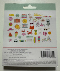 Imaginisce Mixed Lot of Summer Fun, Die-Cuts & Layered Stickers-Beach, Pool