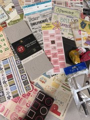Scrapbooking supplies lot 12 x 12  200+ Sheets With Various Embellishments