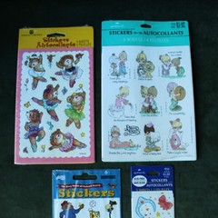 Sticker Lot Mixed Assorted Sticker Sheets Mostly Vintage