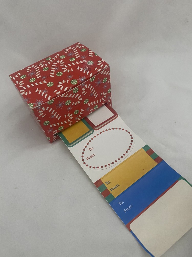 Vintage Roll Of Christmas Gift Tag Stickers. Unknown Number Of Stickers On Roll
