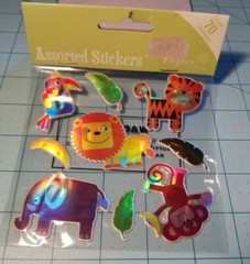 Set of 8 Scrapbooking Stickers & Embellishments: Animals, Bugs, Jungle & Zoo NEW