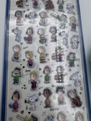 1pc-3D Crystal Puffy Snoopy Stickers Peanuts Charlie Brown (Pink Or Blue) Korea