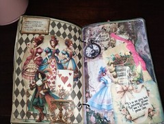 Beautiful Alice In Wonderland Junk Journals Scrapbook USA Seller
