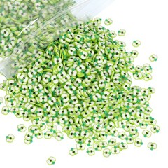 Polymer Clay Slices, 100g Green Apple Slice Fruit Art Slices, Green