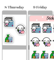 Budgeting Planner Sticker, Budget Sticker, Calendar and Bullet Journal Sticker