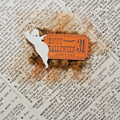 Handmade Halloween Embellishments Junk Journal Ephemera Altered Book Scrapbook
