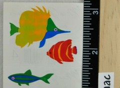 Mrs Grossman OPAL TROPICAL FISH Stickers 1/2 Sheet