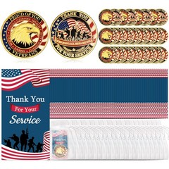 100 Pcs Military Challenge Coins Gift Bulk Thank You for Your Service Militar…