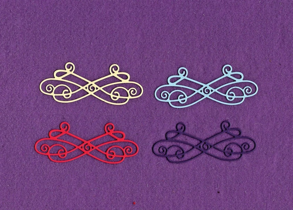 FLOURISH # 12 die cuts scrapbook cards