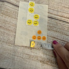 American Teaching Aids Vintage neon smiley face small stickers yellow pink