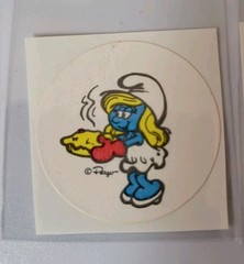 Vintage 80s Smurf Apple Scratch Sniff Smelly Stickers 1983 Wallace Berrie Canada