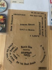 BEACH OCEAN SUMMER VACATION Scrapbook Stickers LOT !