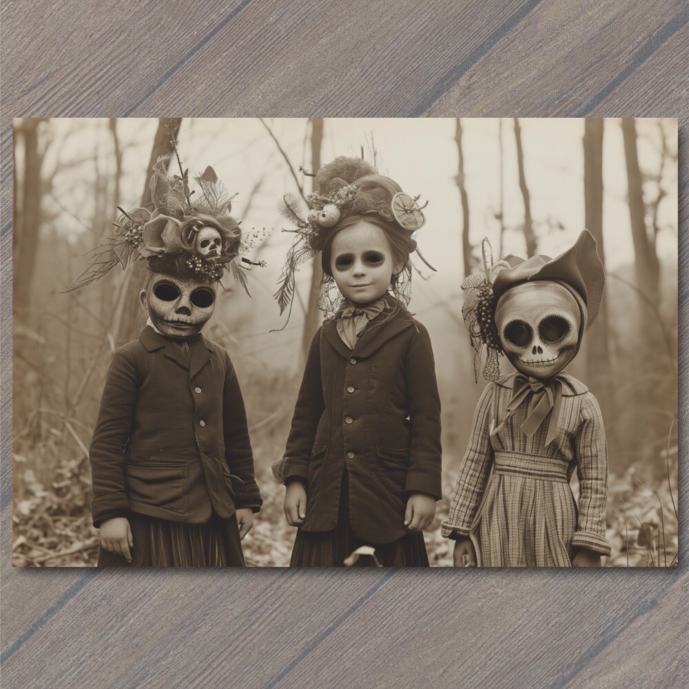 STICKER Weird Creepy Vibe Kids Girls Mask Hats Halloween Unusual Strange Cult