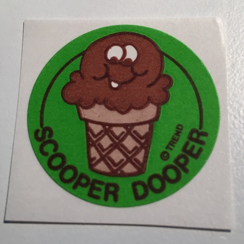 Vintage Scratch Sniff Sticker 80s – Chocolate Ice Cream Trend Matte with TM