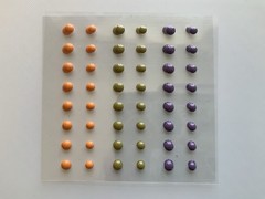 Stampin Up HALLOWEEN NIGHT Decorative Enamel Dots 96 pcs Olive Plum Pumpkin